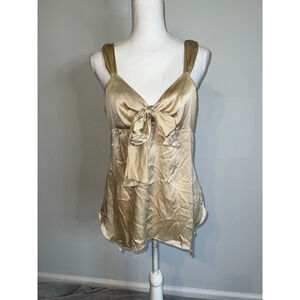 Women's NY & COMPANY Gold Silk Camisole Size 12